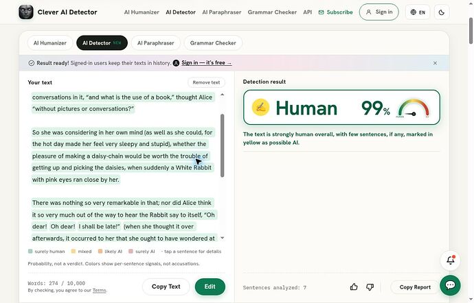 Public-domain human passage returning Human 99 percent