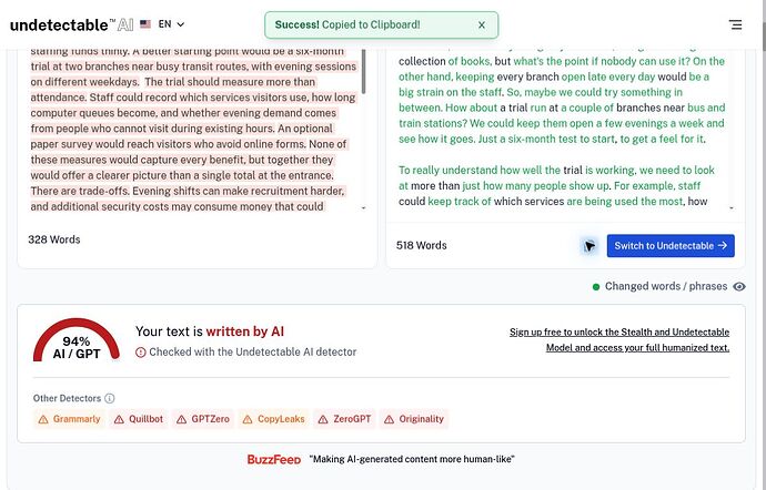 Undetectable AI actual A01 source and rewritten result