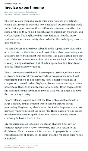 A02: complete AI test passage