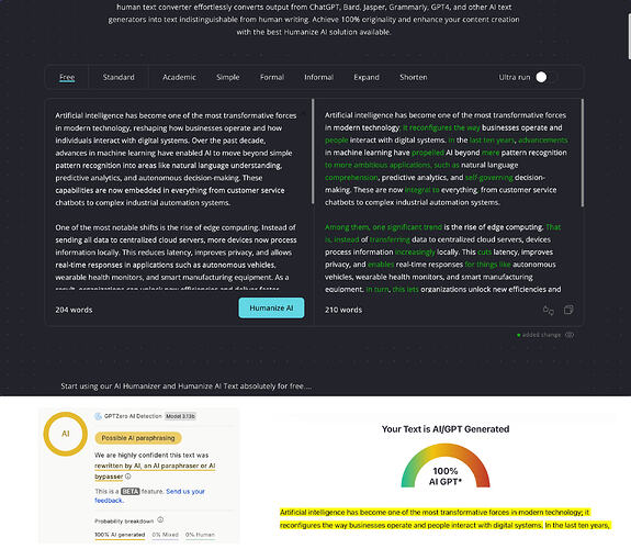 humanize ai free