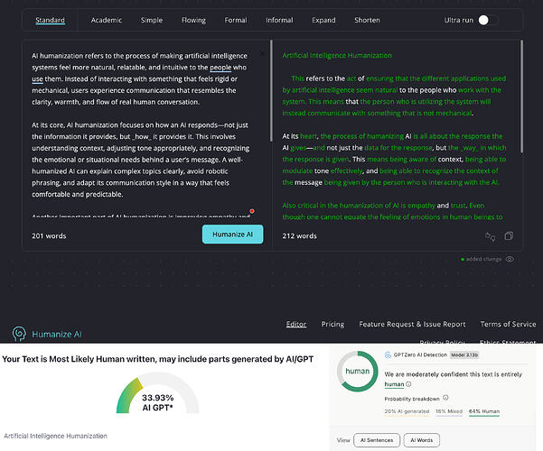 humanize ai standard